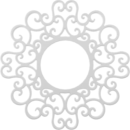 Ekena Millwork Reims Architectural Grade PVC Pierced Ceiling Medallion, 24"OD x 9 1/8"ID x 3/4"P, Unfinished CMPP24RE